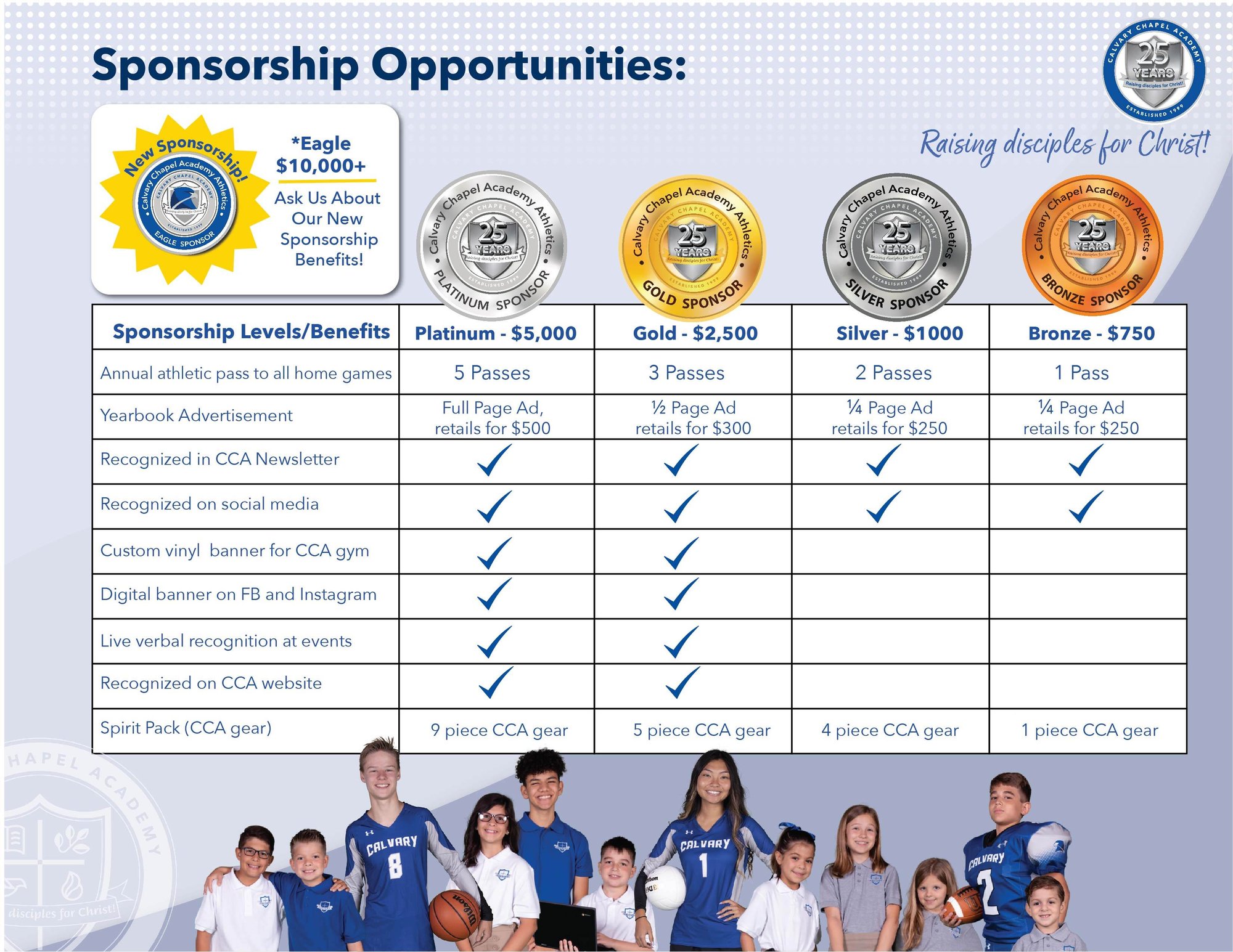 One Page Sponsor Table 2025